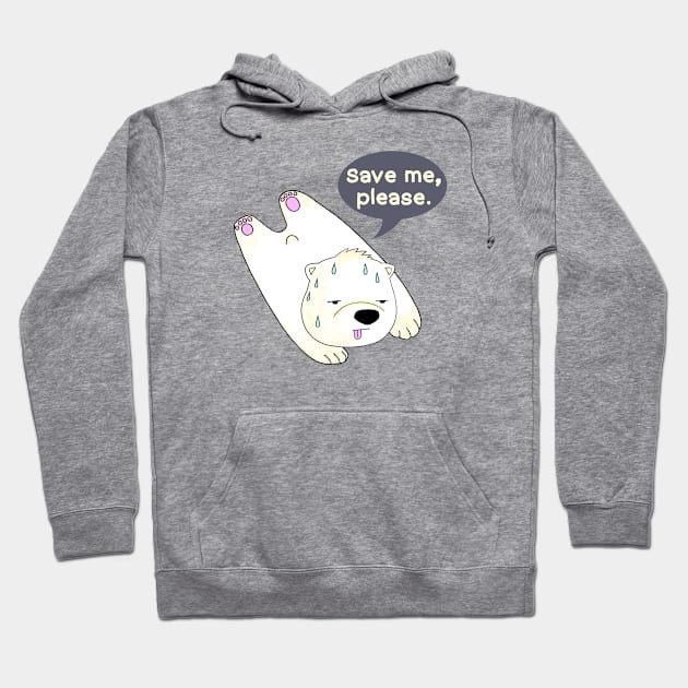 Save earth! Save polar bears! Hoodie by IdinDesignShop